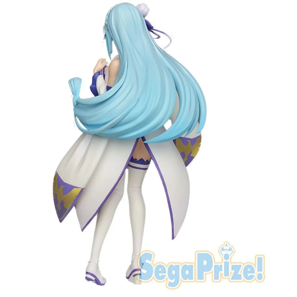 Оригинальная аниме Sega LPM KonoSuba с Re: Zero Aqua Cos Emilia ПВХ фигурка милая для девочек модель