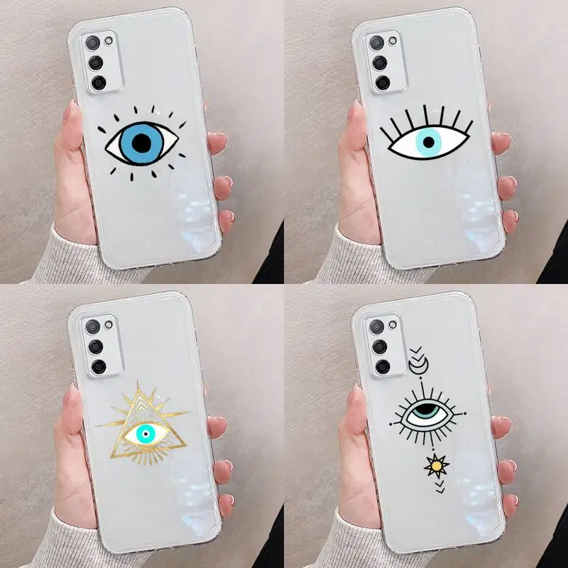 

Evil eye Phone Case Transparent For oppo RENO A 1 2 3 4 5 7 8 Z 2Z SE ACE PRO moible bag