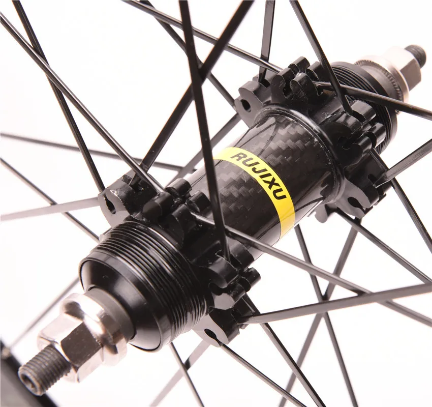 Günstig Bike Laufradsatz 700C 40mm Fixed Gear Rad Track Fahrrad Carbon Hub Aluminium Legierung Felge Laufradsatz Felge Anti-cursor