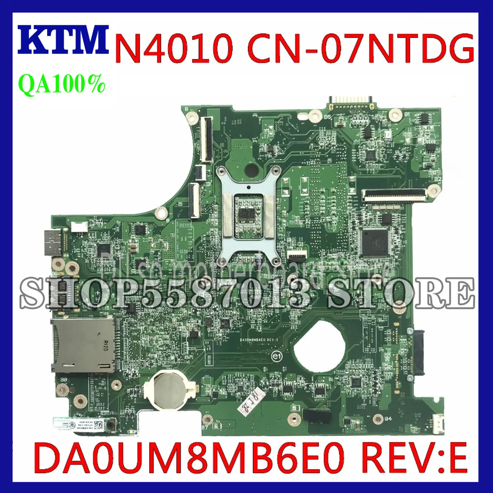 

KEFU N4010 For DELL inspiron N4010 CN-07NTDG 07NTDG 7NTDG DA0UM8MB6E0 REV:E 100% Tested Fastoriginal Test Motherboard