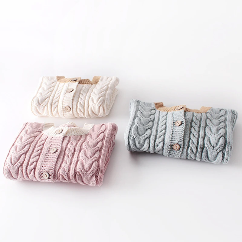 Вязаный кардиган для девочек Осень зима 2020| |