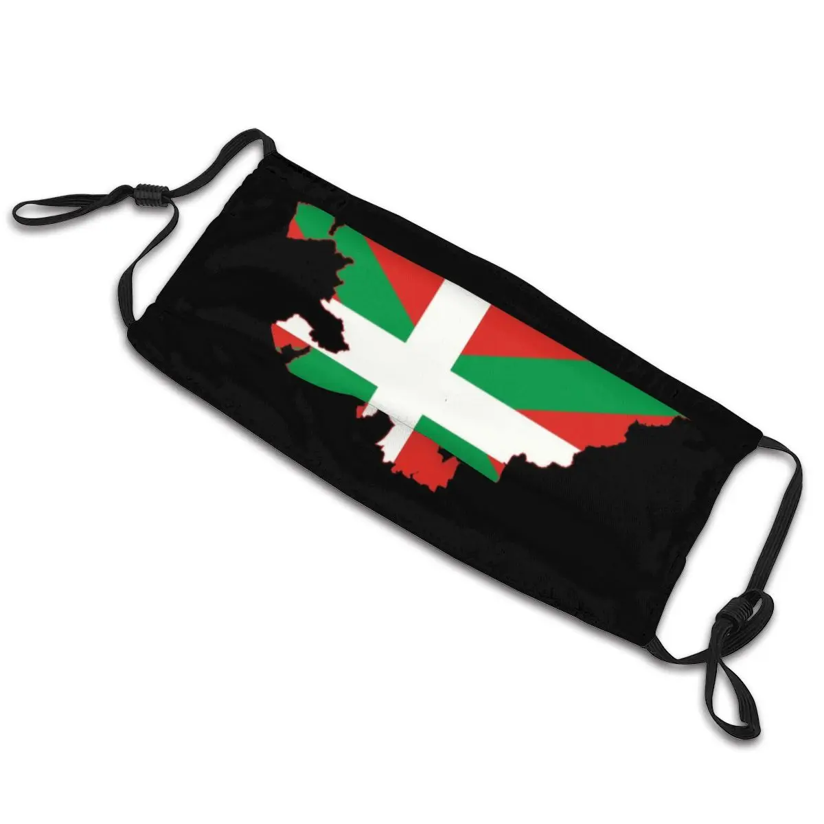 Маска для лица взрослых с флагом страны Басков и картой неодноразовая маска