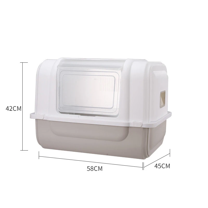 Большой контейнер для кошачьего туалета Вместительный бокс с песком домашних