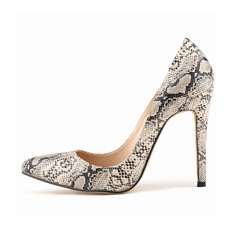 

Sexy Pointed Toe High Heels Women's Pumps Shoes Faux snake Wedding Spring Brand Design EU SIZE 35-42 302-1snake