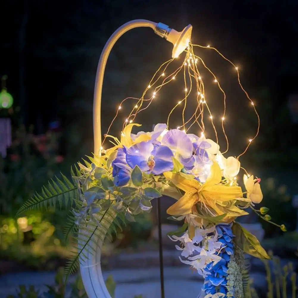 

Flower Wreath String Light Waterproof String Lamp Garden Decor The Garden Spotlight Star Watering Can Outdoor Garden Decor Light