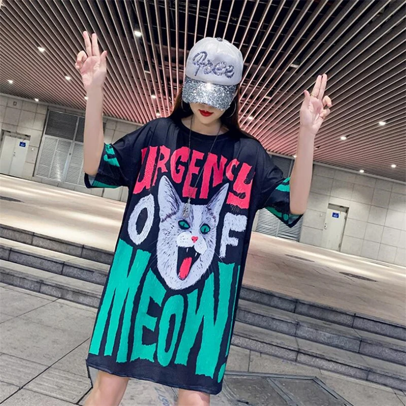 

Женское быстросохнущее платье-футболка из вискозы, с коротким рукавом