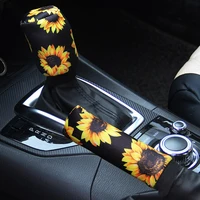 2pcsset universal car shift knob cover hand brake cover sleeve automobile interior accessories