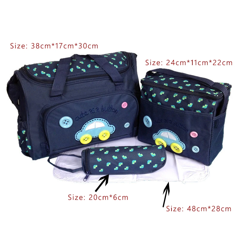 Dark Blue set 2 Сумка для подгузников для мамы на одно плечо, Детская сумка для подгузников, Женская дорожная сумка для ребенка, для кормящих мам, сумка для беременных, luiertas - Цвет: Dark Blue set 2