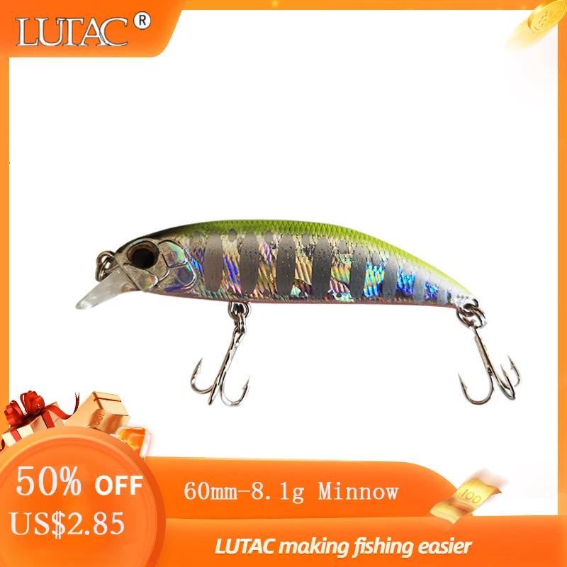 

Lutac 60mm 8.1g Minnow Fishing Lures Wobblers Pesca Artificial Tackle