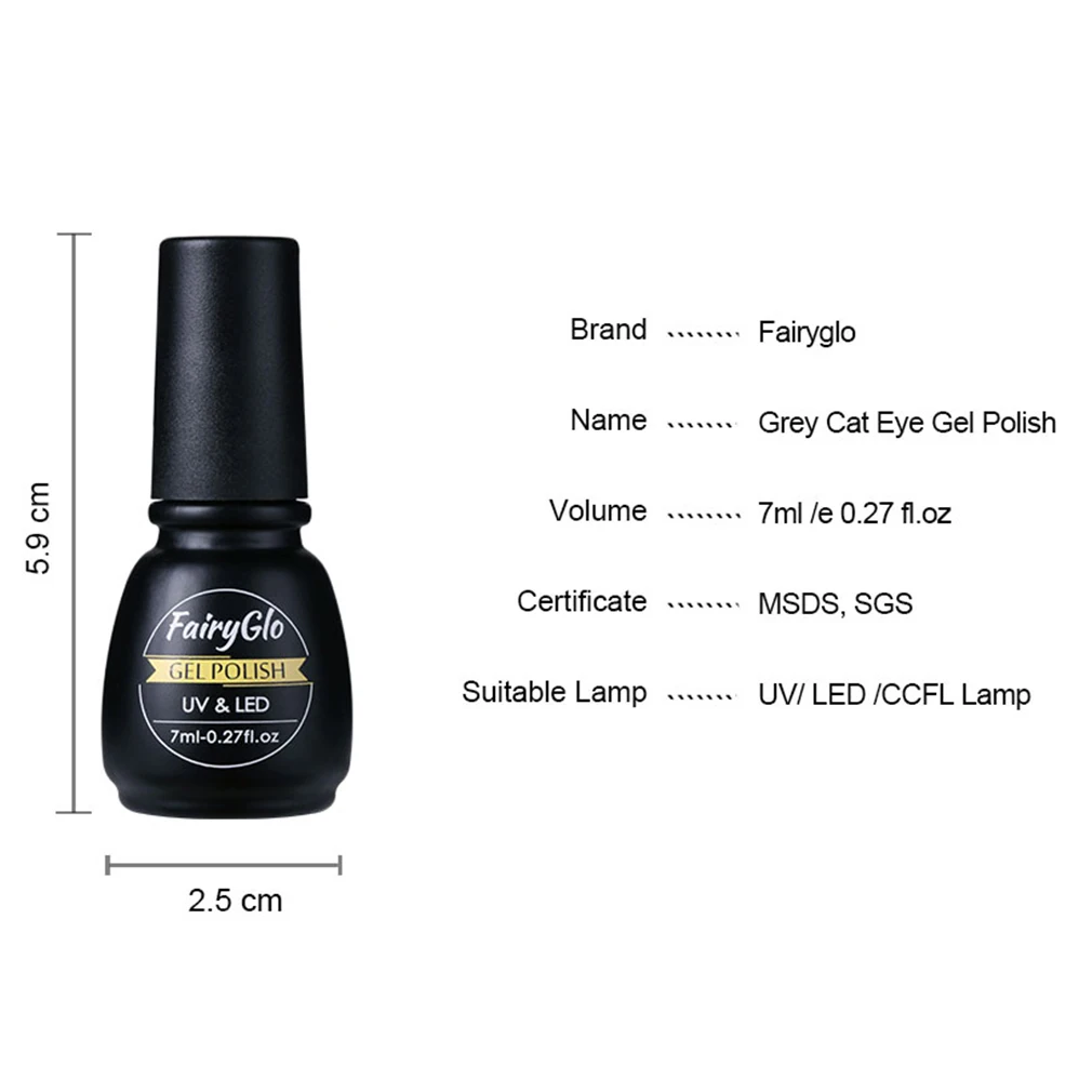 

FairyGlo 7ml Cat Eye Gel Nail Polish UV LED Soak Off Magnet Glitter Cat Eyes UV Gel Polish Nail Art Gel Varnish Enamel Lacquer