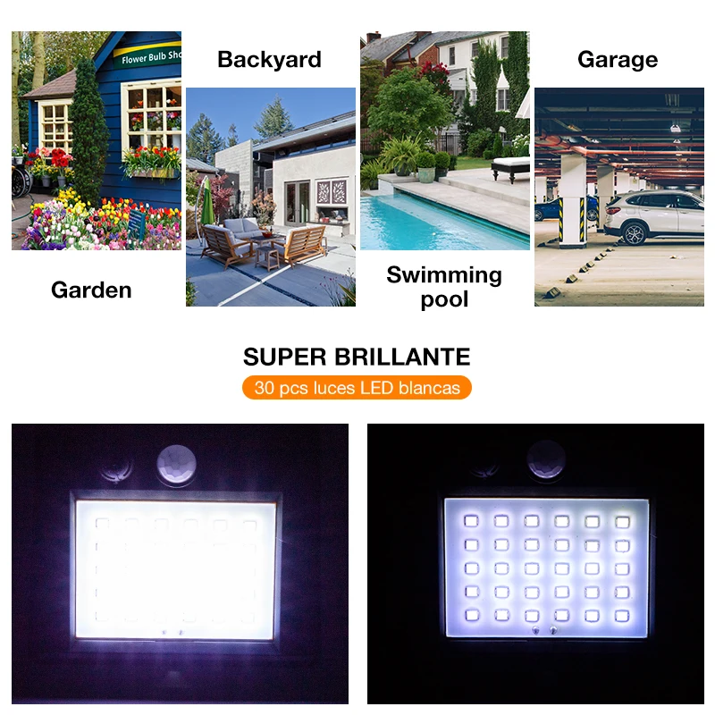 

20/30/48 LED Solar light Solar Power PIR Motion Sensor Wall Light Outdoor Waterproof Energy Saving Street Garden Security Lamp