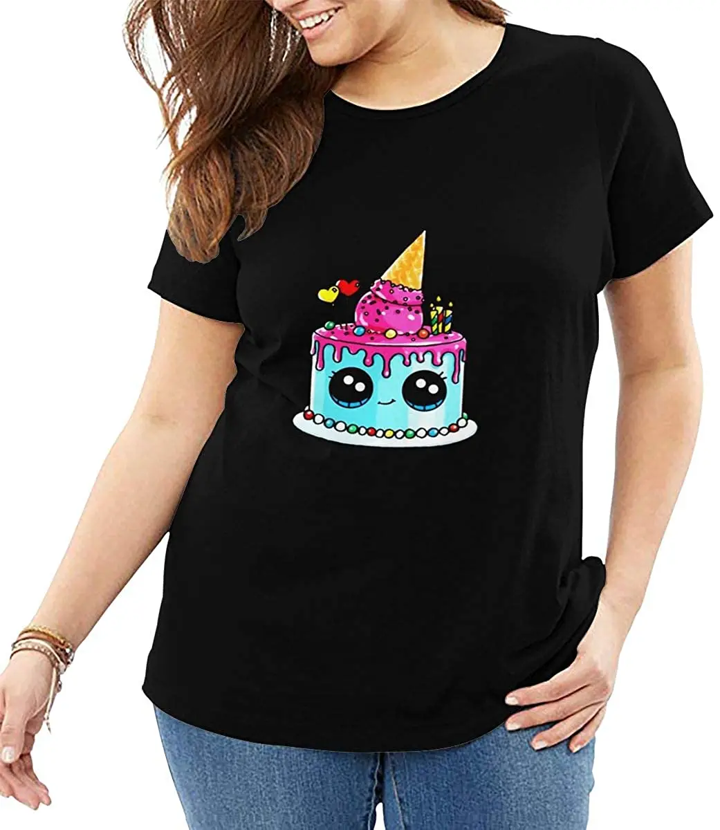 Милые повседневные женские футболки большого размера плюс с коротким рукавом и