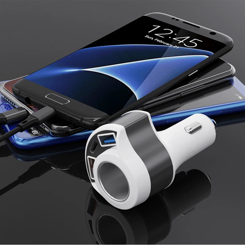Автомобильное зарядное устройство WIN HOW QC3.0 быстрая зарядка USB-зарядное типа C