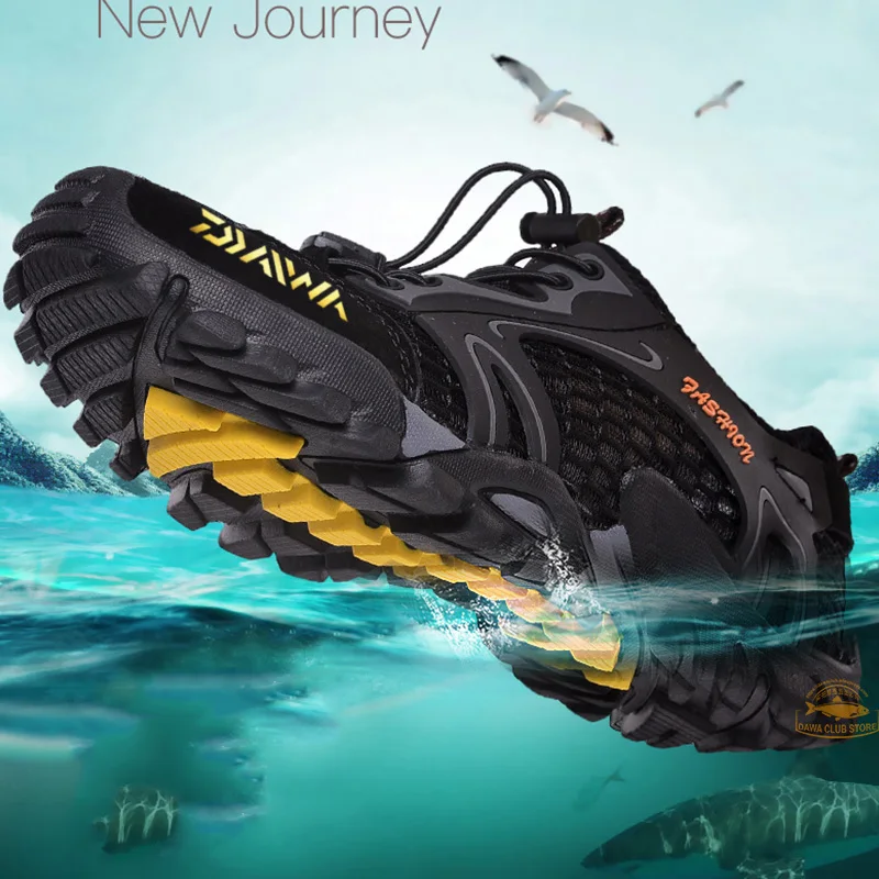 

2021 Daiwa Professional Fishing Shoes Men Beach Wading Shoes Non-slip Hiking Shoes Surf Quick-Drying Dawa Fishing Shoes