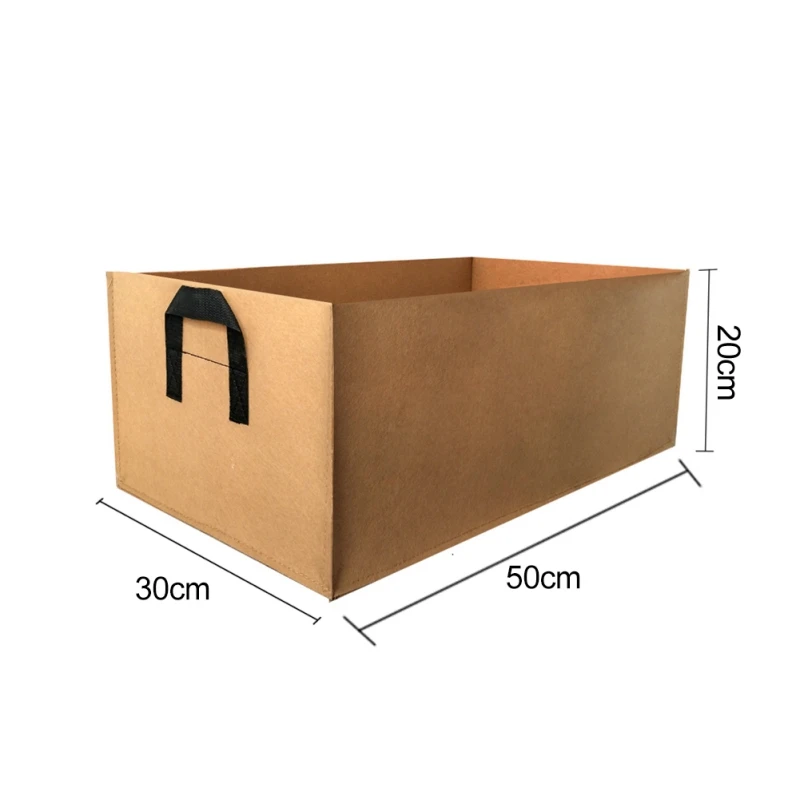C 50x30x20cm Нетканый мешок для роста растений, защита окружающей среды, мешок для посадки овощей, цветочный горшок, Садовые принадлежности - Цвет: C 50x30x20cm