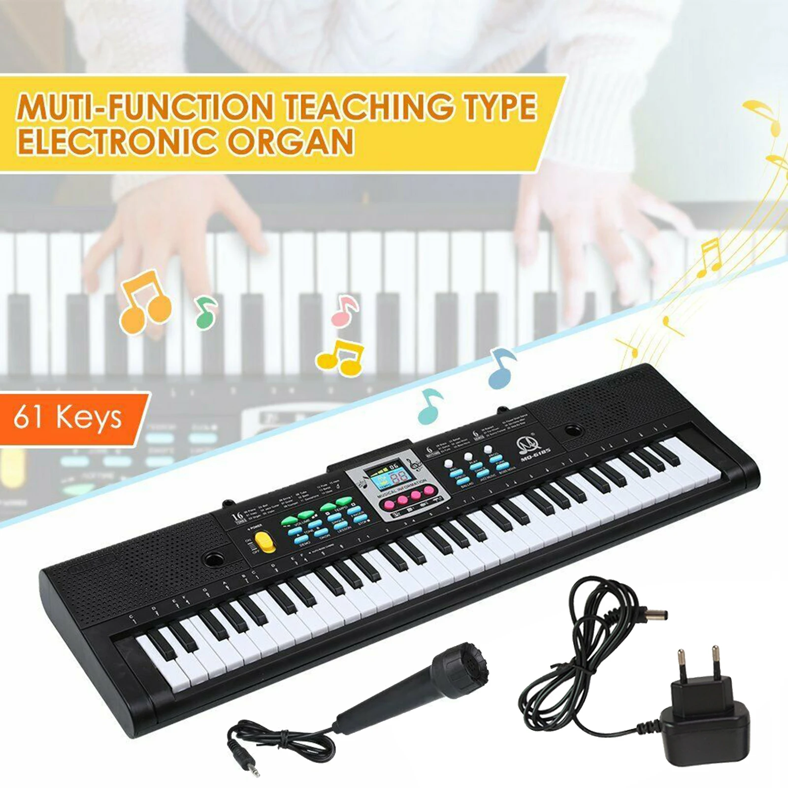 61 Key Digital Music Electronic Keyboard Board Electric Piano Gift EU | Parts & Accessories