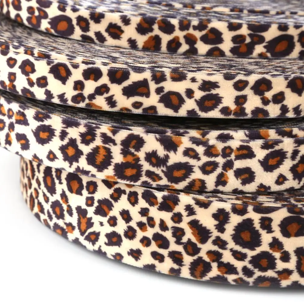 Бархатная лента с леопардовым принтом для свадебной вечеринки украшения ручной