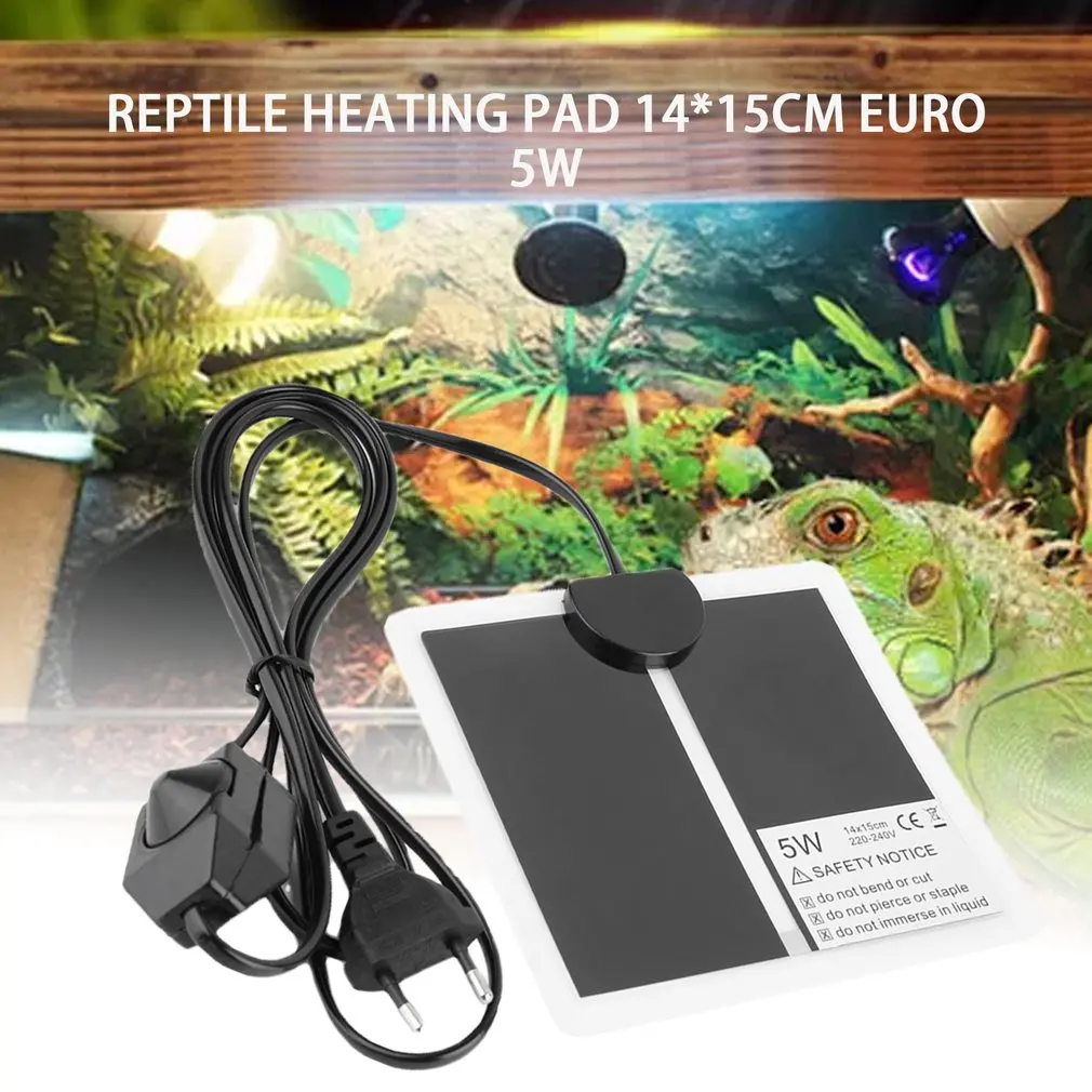 

Pet Warm Heater Reptile Pet Heating Pad Pet Reptile Dog Cat Warmer Bed Temperature Regulating Solid Color 14*15cm Heating Pad