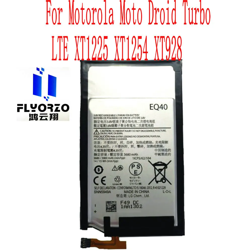 

Brand new Original 3900mAh EQ40 Battery For Motorola Moto Droid Turbo LTE XT1225 XT1254 XT928 Mobile Phone