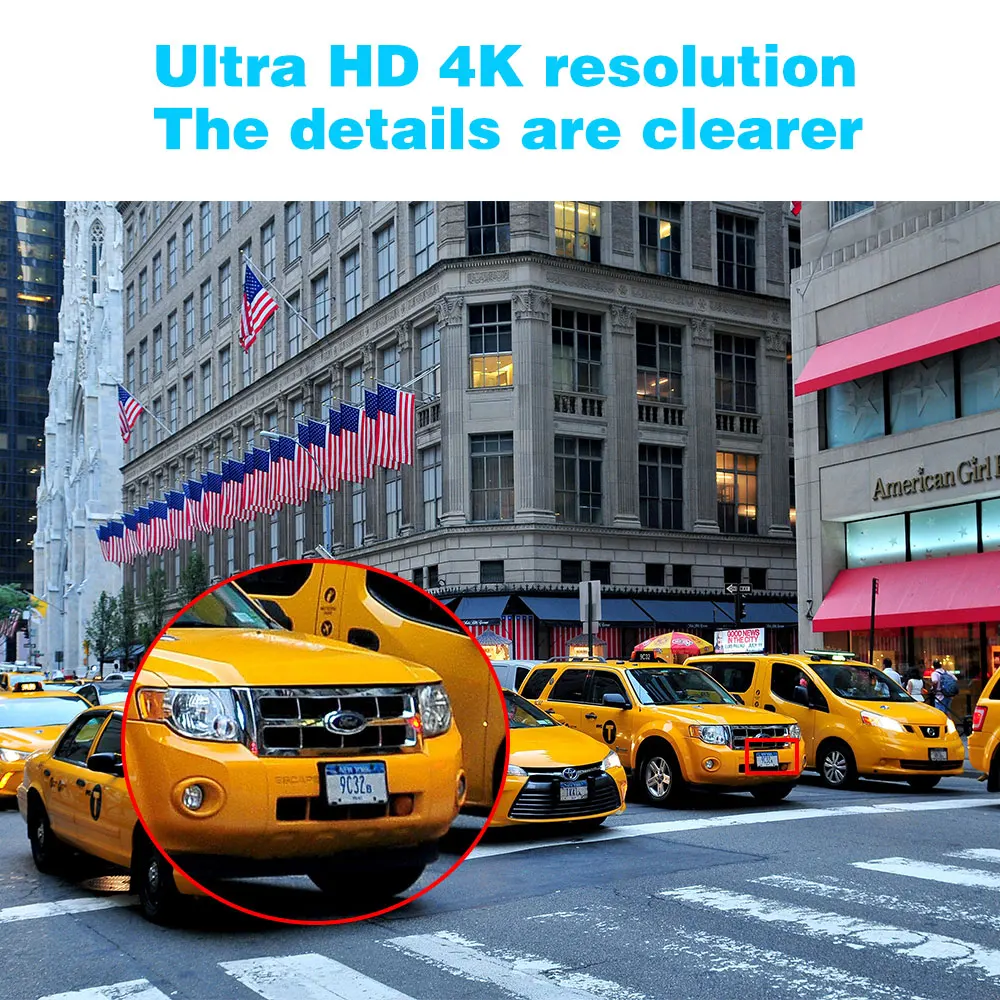 4K аналог Cctv Камера открытый FRP экструзионный ИК Ночное видение 8MP безопасности