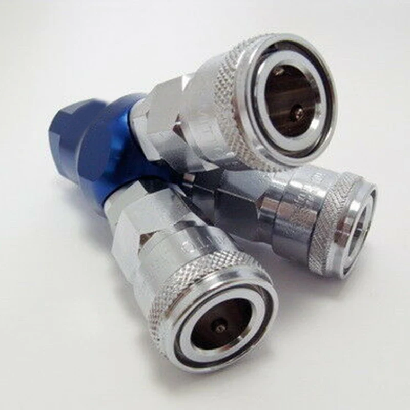 

Lightweight Air Hose Connector Slim 3 Ways Quick Connect Aluminum alloy
