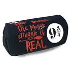 Пенал Harries на двойной молнии, стильные школьные горшки, косметичка, Канцтовары, аниме коробка для карандашей, подарок на Рождество, коробка для ручек