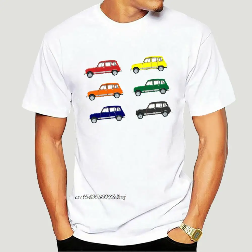 

Basic Cotton T Shirt Super Fit Top Quality-renault 4 Car Retro 3241A