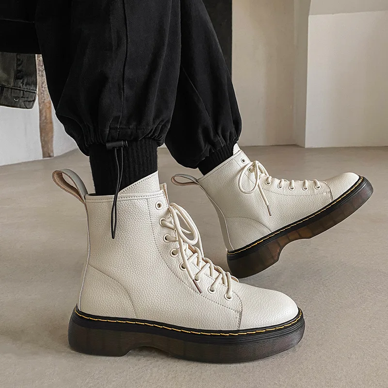 

Riding Boots British Style 2022 Spring And Autumn New Short Boots Show Feet Small Trend High-top Fashion Leather Boots Men