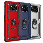 Чехол Poco X3 Pro NFC, роскошный армированный магнитный автомобильный держатель с кольцом для Xiaomi Pocophone Pocox3 Pro NFC Poco X 3 Pro Poko X 3 PRO