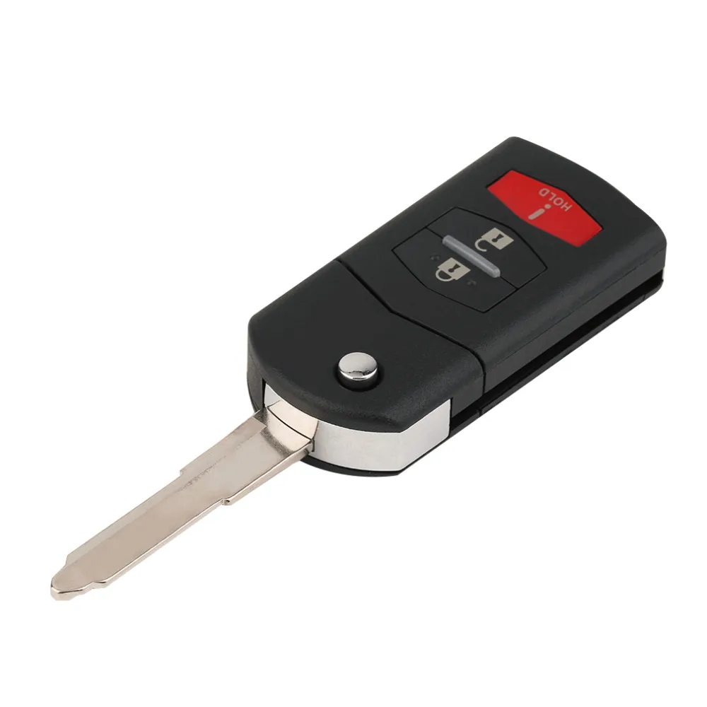 2 кнопки дистанционного ключа Fob оболочки чехол складной Флип с невырезанным