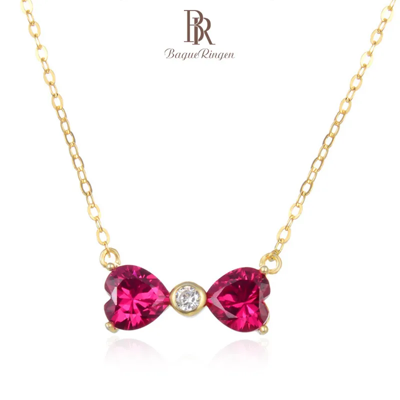 Женское Ожерелье с бантом Bague Ringen ювелирное изделие из стерлингового серебра 925