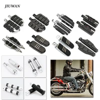 universal motorcycle footstool bar foot pegs footrest with mount clamp fit for harley suzuki yamaha honda goldwing gl1500