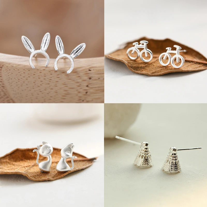 Женские серьги гвоздики с имитацией жемчуга и листьями|Серьги-гвоздики| |