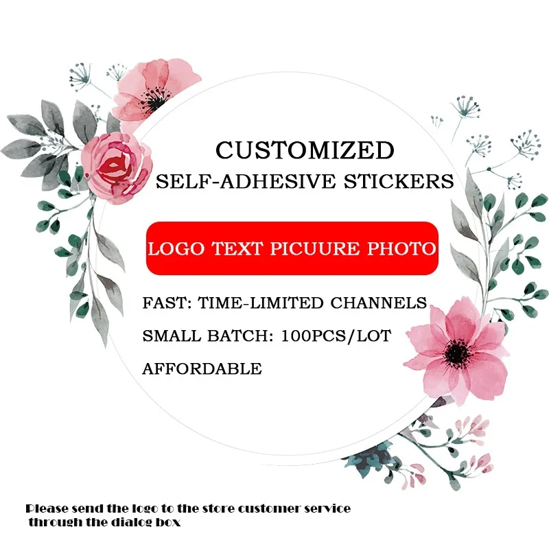 

100pcs sticker Birthday party baby birthday sticker gift custom stickers label Personality LOGO adhesive shape label