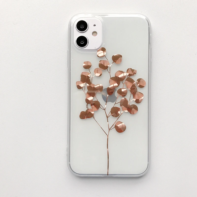 Роскошный чехол для iPhone 11 Pro Max 7 8 Plus X XS XR мягкий Блестящий Прозрачный с золотыми