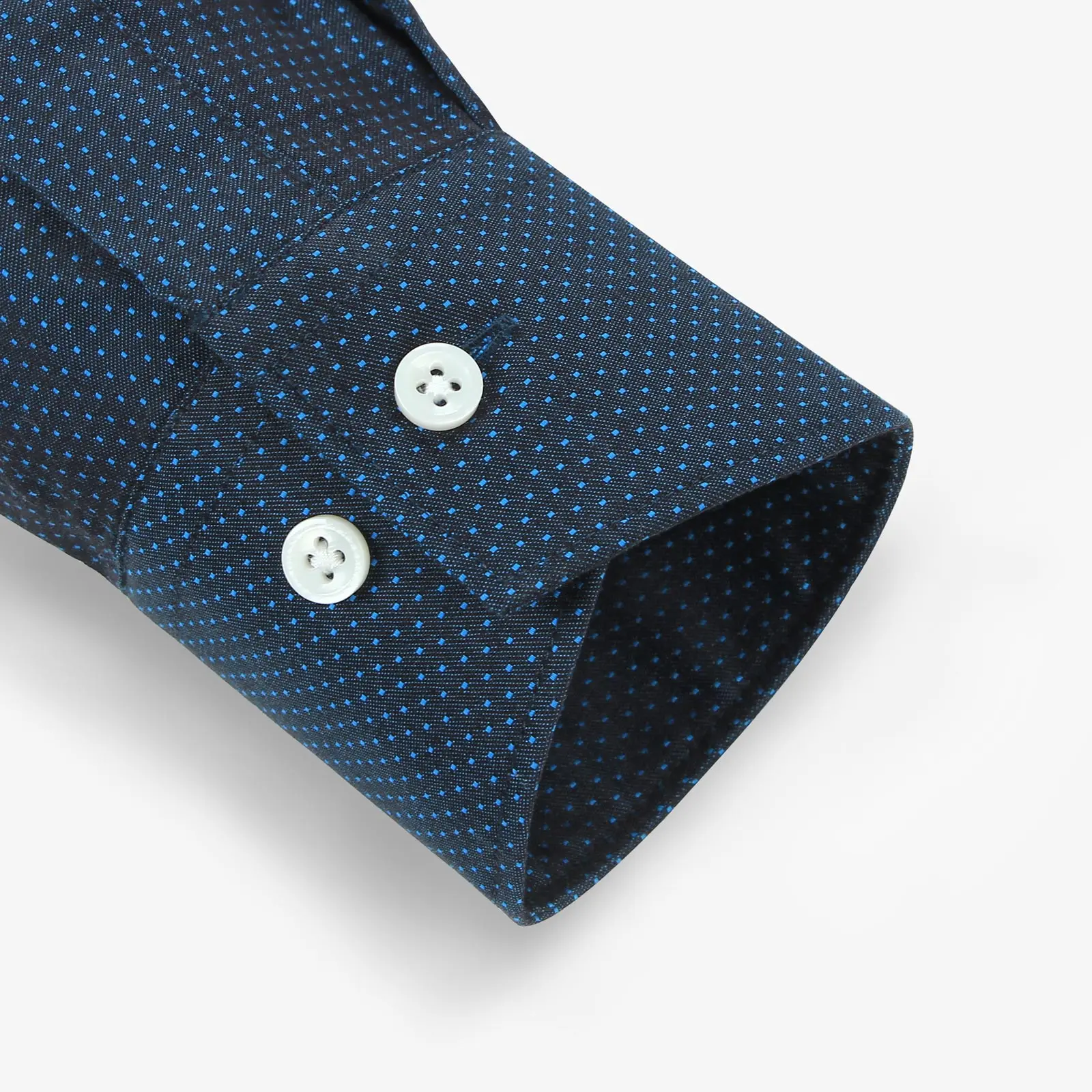 Smart Five с круглым воротником длинным рукавом мужские нарядные рубашки Slim Fit Dot