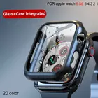 Чехол для apple watch, 44 мм, 40 мм, 38 мм, 42 мм, защитный чехол для iwatch, закаленное стекло, apple watch series 6, se 5, 4, 3