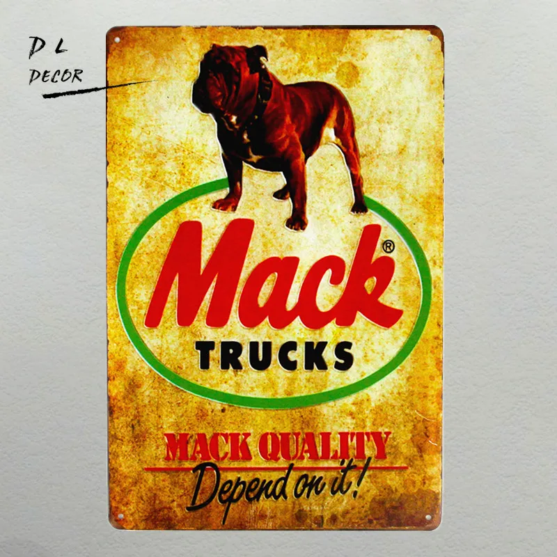 Dl оловянные знаки &quotMack Trucks&quot металлический постер Искусство Авто Магазин