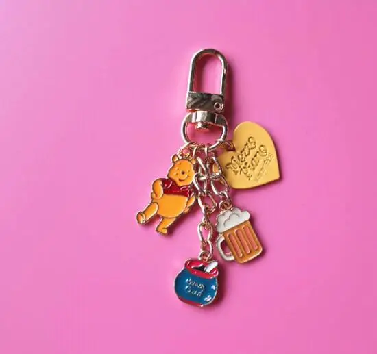 Новинка мультяшный аниме 1 шт. собачий Мишка Алиса милый брелок для ключей