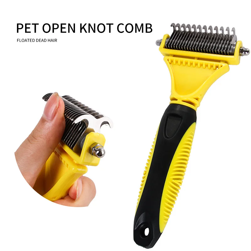 Расческа для домашних питомцев двусторонняя из нержавеющей стали | Дом и сад