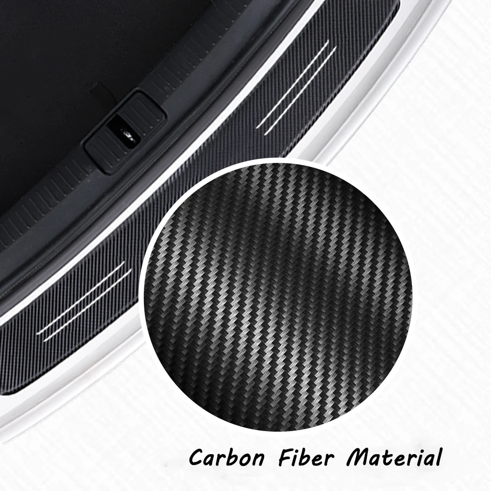 Наклейка на задний бампер автомобиля наклейка из углеродного волокна для Skoda Octavia