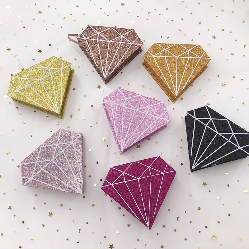 Пустая Алмазная коробка с лотком для ресниц из норки 25 мм|Накладные ресницы| |