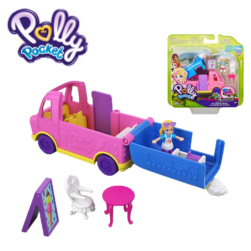 2020 Polly карманная микро серия Pollyville мороженое грузовик кукла игровой набор
