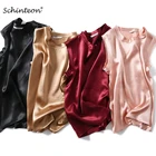 Женская майка из натурального шелка, без рукавов