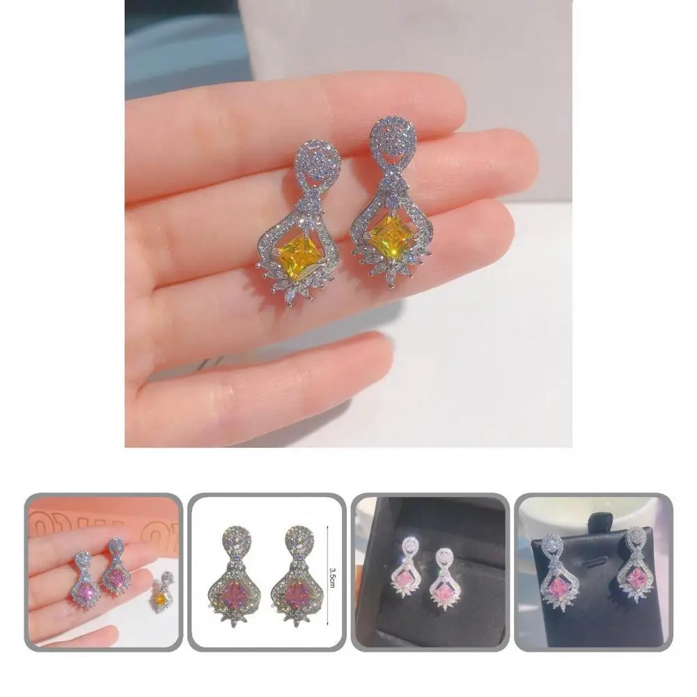 

Привлекательные элегантные женские Висячие серьги 1 пара, женские серьги геометрической формы, прекрасное качество изготовления для свадь...