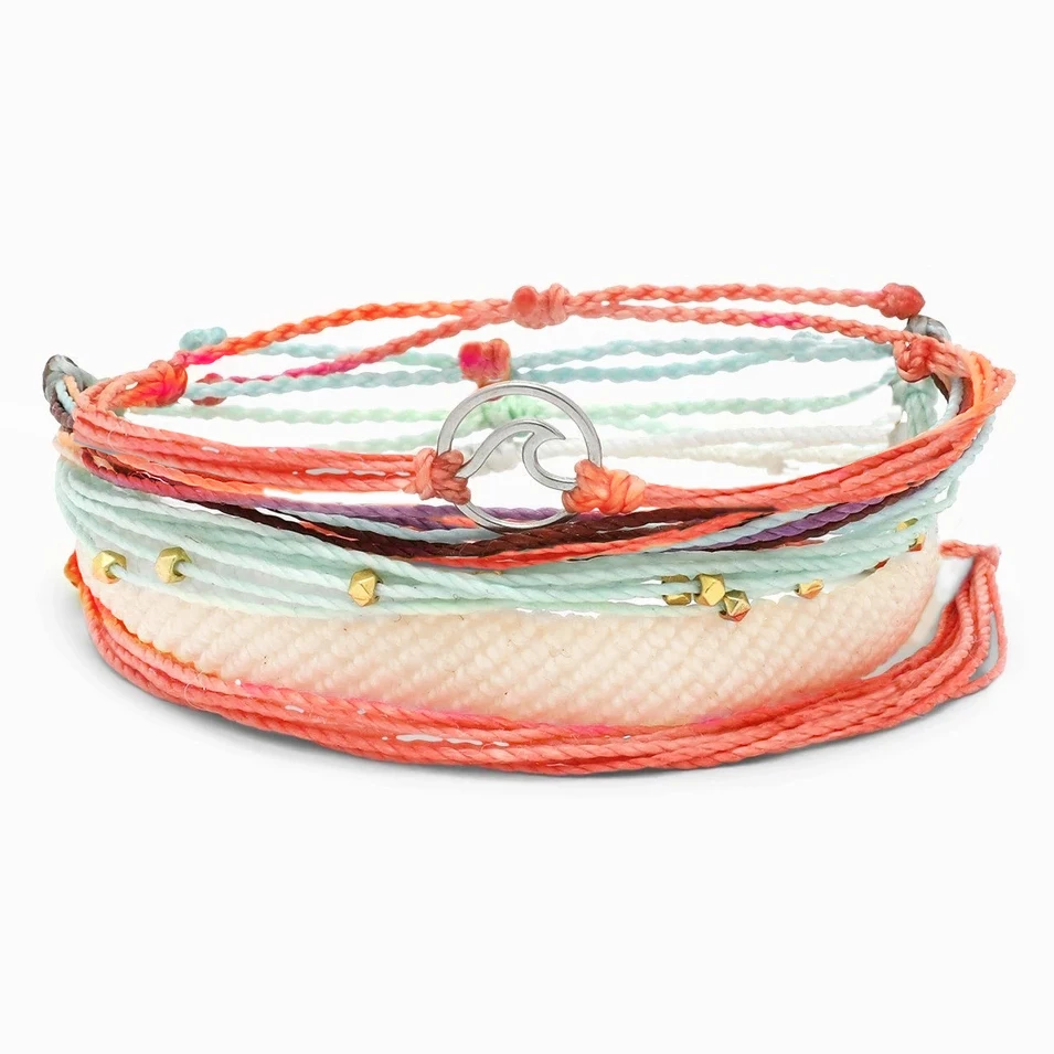 Vsco ручной работы женские пляжи Гавайские богемные Бохо закаты плетеные браслеты