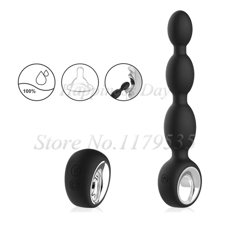 Анальный вибратор интимные игрушки для женщин вибрирующие анальные бусы штекер