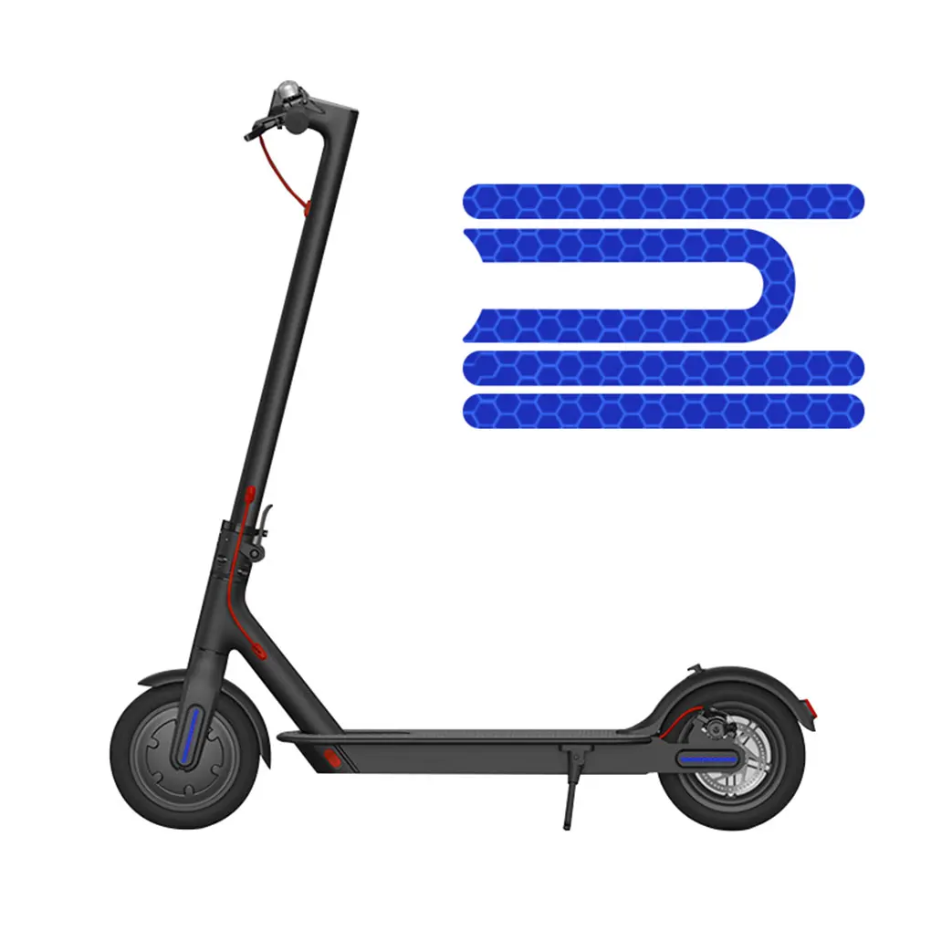

Electric Scooter Reflective Sticker Front Rear Wheel Covers Protective Shell Stickers for Xiaomi Mijia M365 Pro Adhesive Strip
