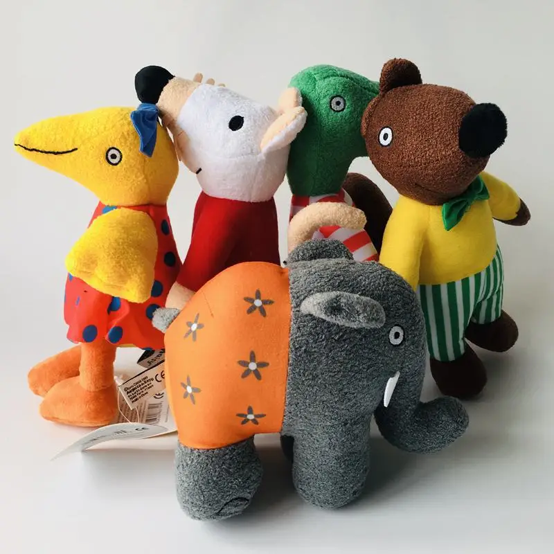 Плюшевые игрушки Maisy с мышью и друзьями 25 см белка крокодил мягкие