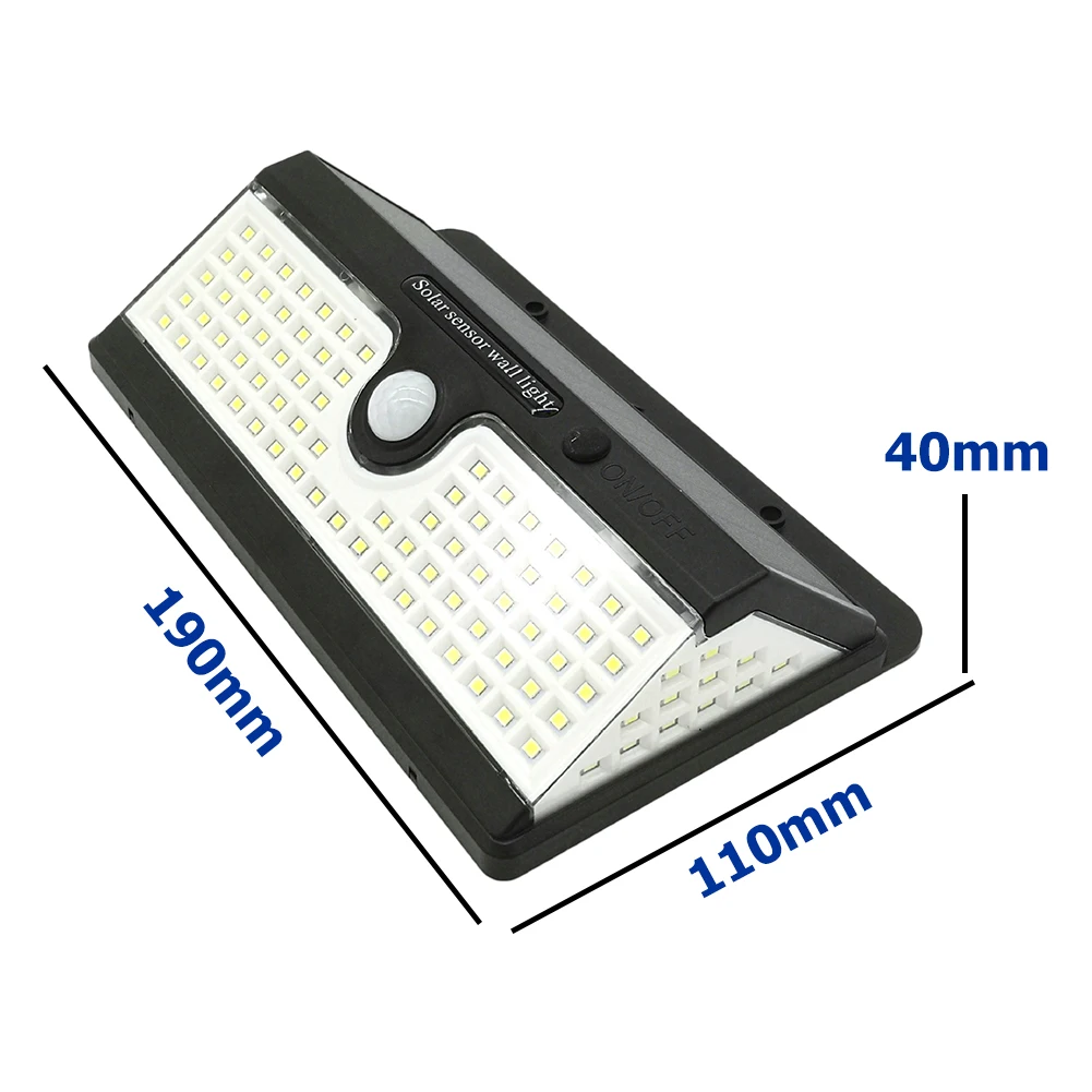 

100 LED Solar Light 3 Modes Waterproof Motion Sensor Street Lamp for Household Outdoor Sensor Garden Courtyard Ornament